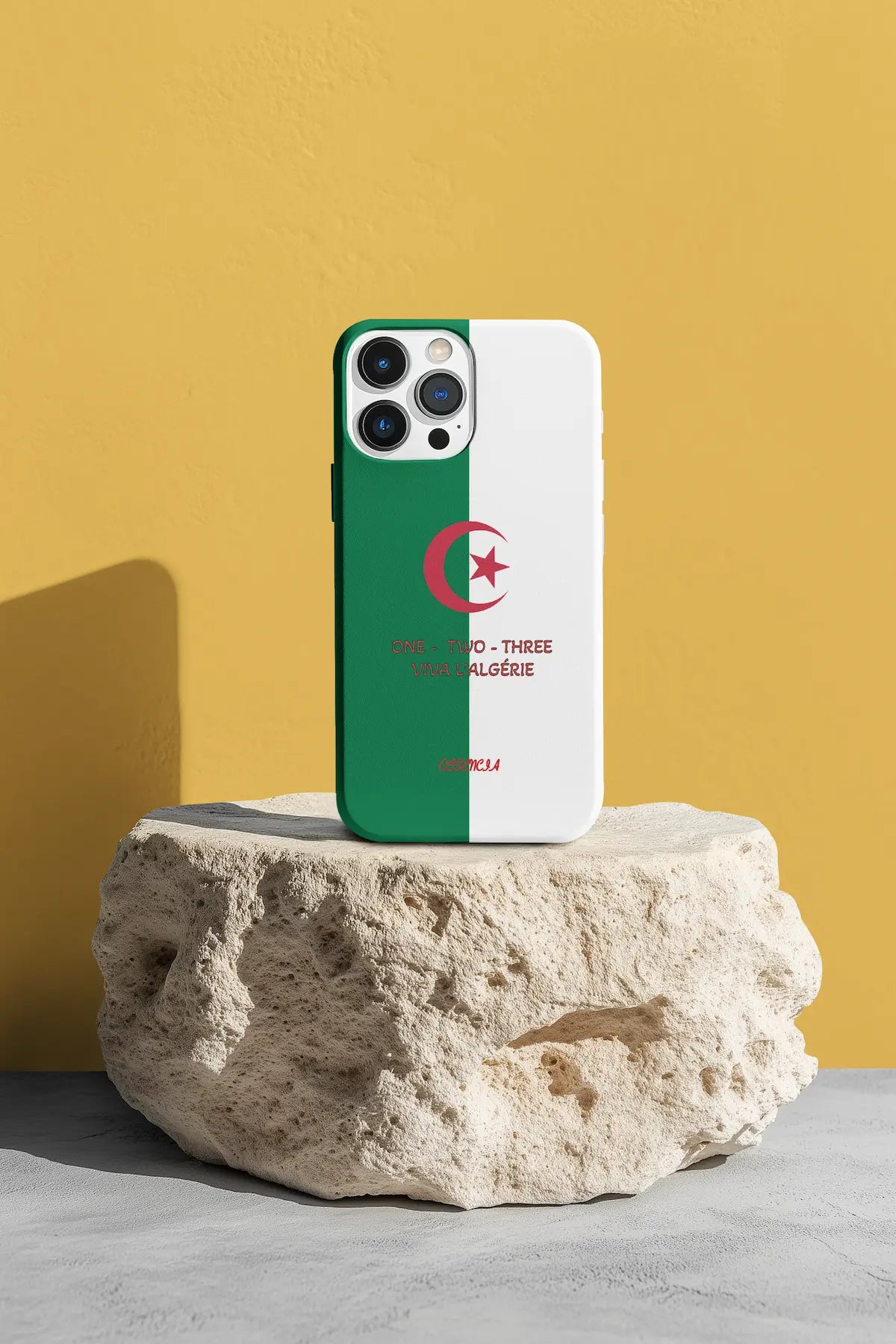 Coque Ossencia motif : One - Two - Three Viva l'Algérie pour Iphone et Galaxy