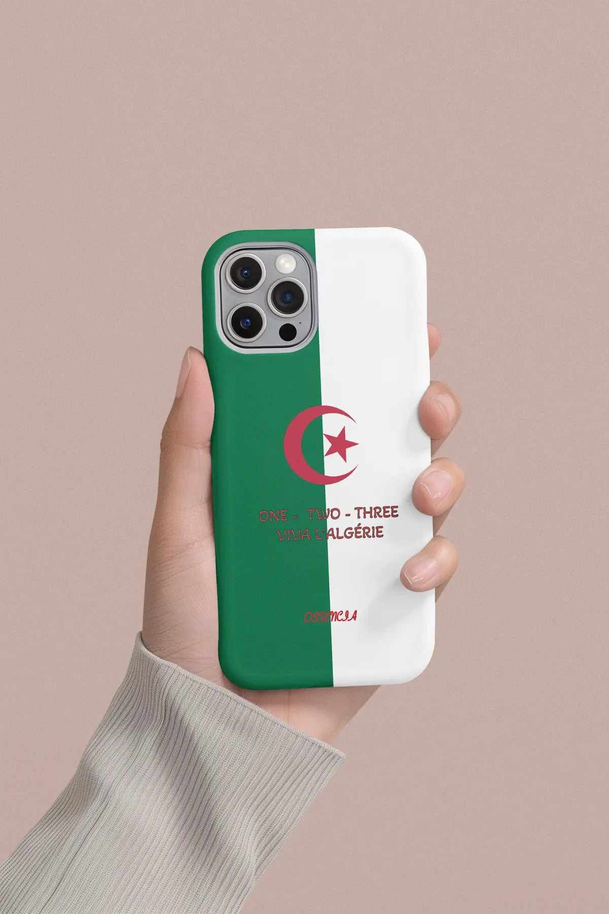 Coque Ossencia motif : One - Two - Three Viva l'Algérie pour Iphone et Galaxy