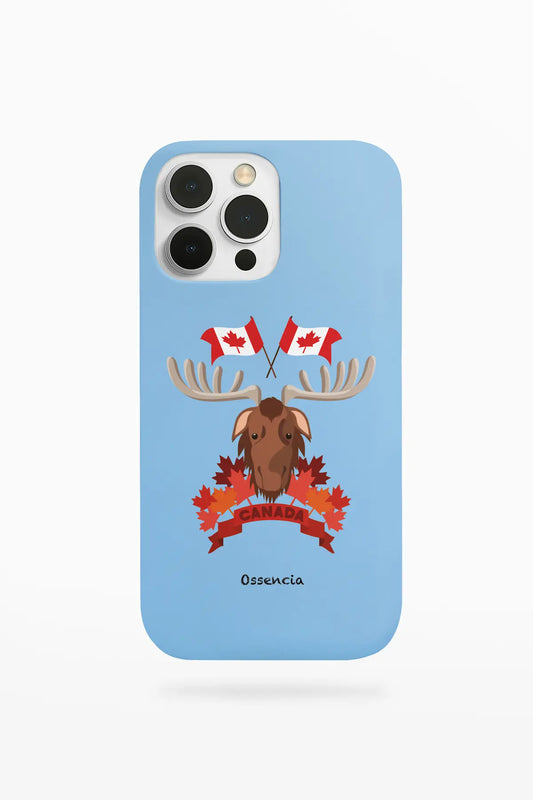 coque motif Moose Majesté bleu pour iPhone et galaxy