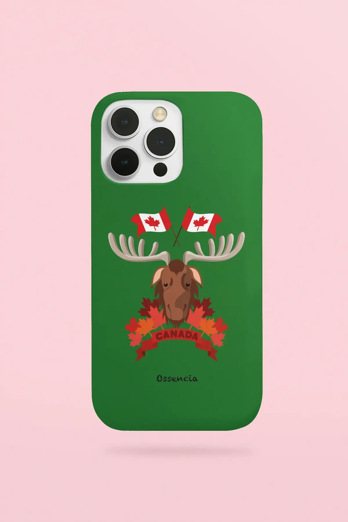 coque motif Moose Majesté vert pour iPhone et galaxy