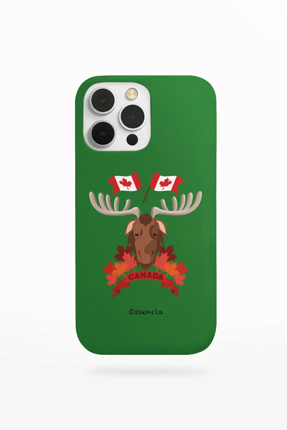 coque motif Moose Majesté  vert pour iPhone et galaxy