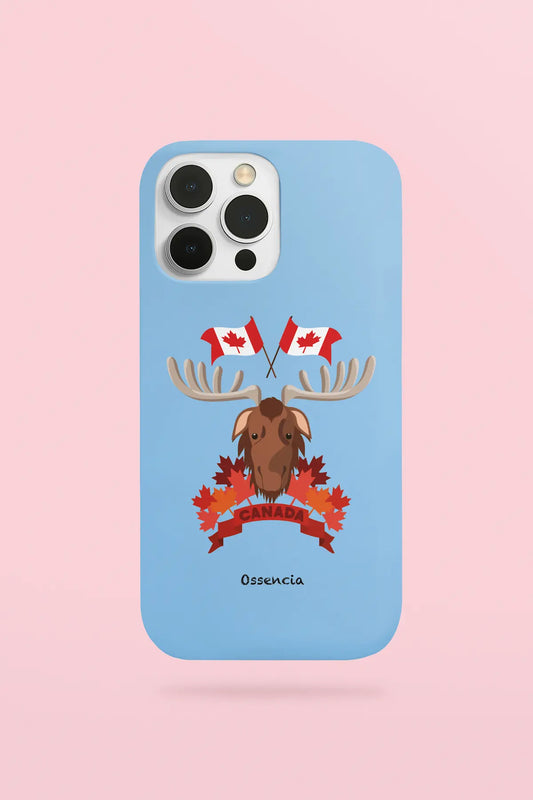 coque motif Moose Majesté bleu pour iPhone et galaxy