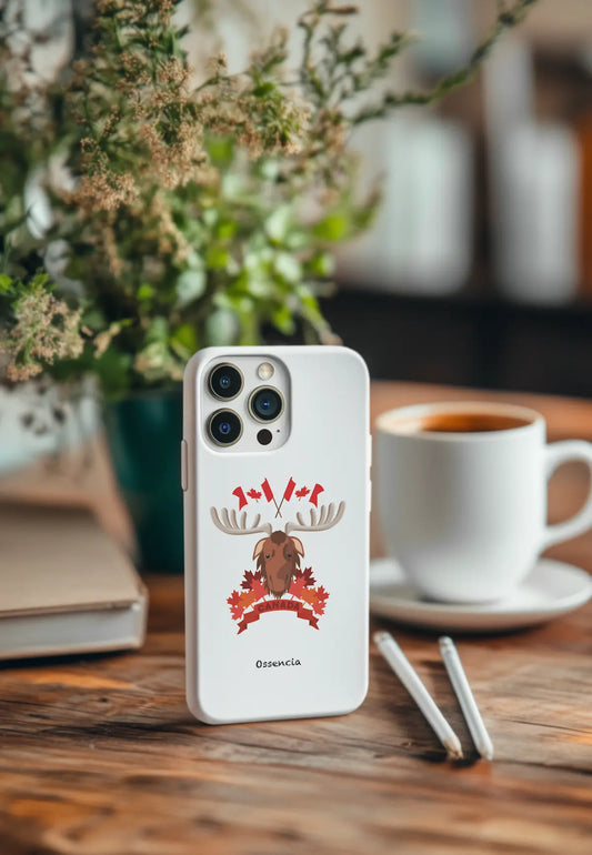 coque motif Moose Majesté blancpour iPhone et galaxy