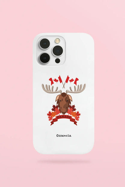 coque motif Moose Majesté blancpour iPhone et galaxy